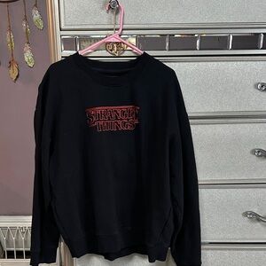 Stranger Things Black Crewneck Pullover